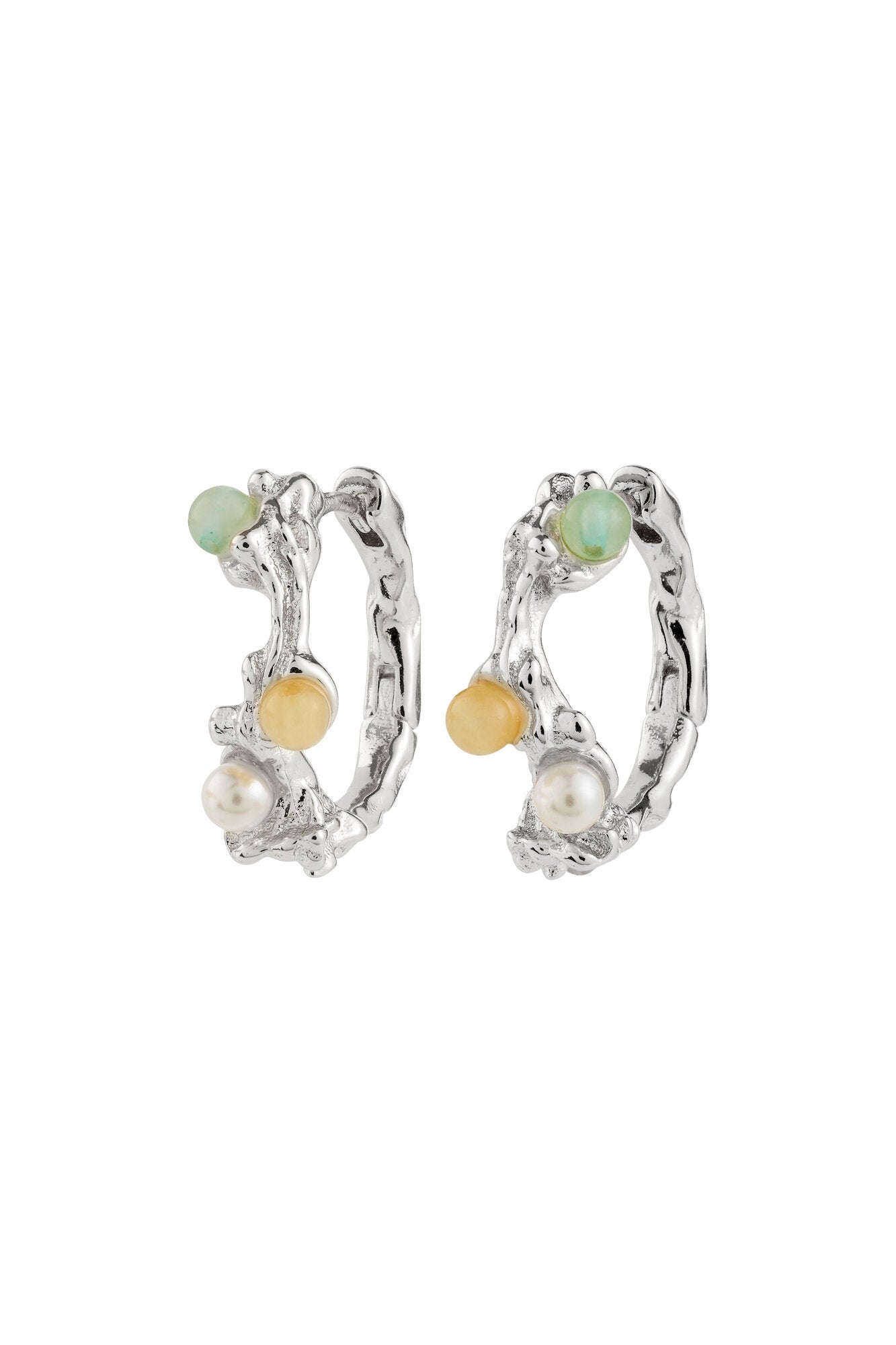 Iris hoops - sølvbelagt